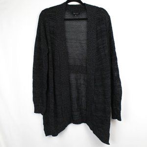 AB Studio XL Dark Gray Crocheted Cardigan Sweater